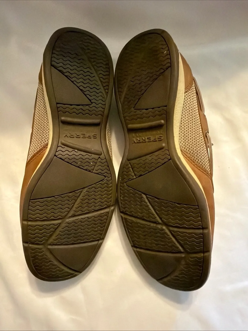 Sperry Tan Leather Moccasin-Style Boat Shoes